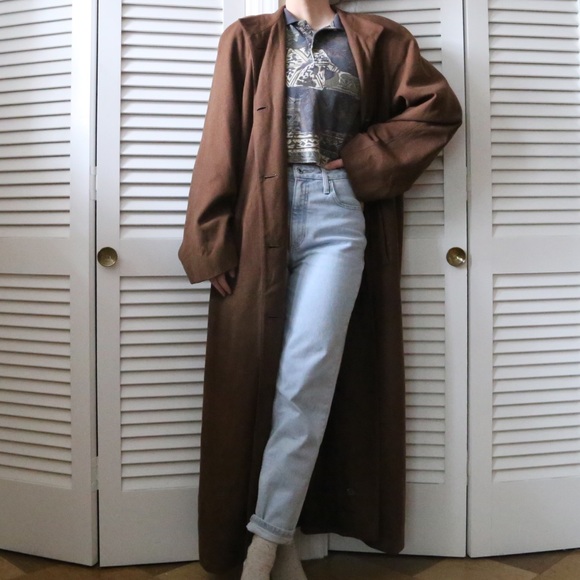 Coats | Vintage Brown Trench Coat 